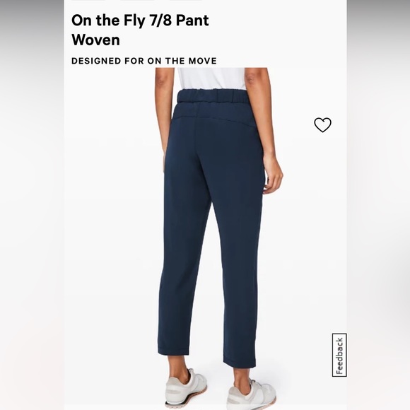 Lulu lemon - On the Fly 7/8 Pant Woven - Picture 2 of 7